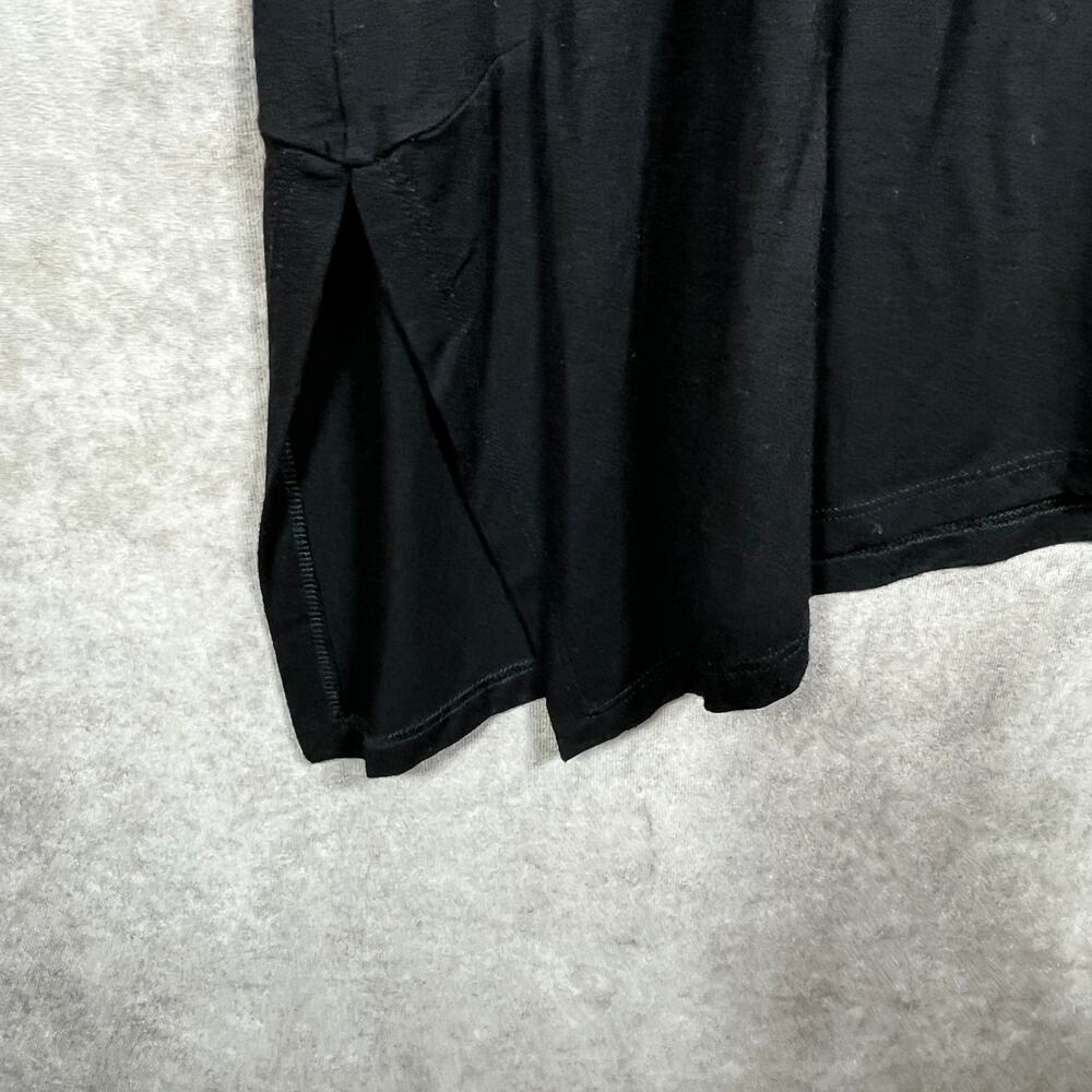 Eileen‎ Fisher Tunic Top Womens Size Large Black Long Sleeves Asymmetric Hem - Picture 5 of 9